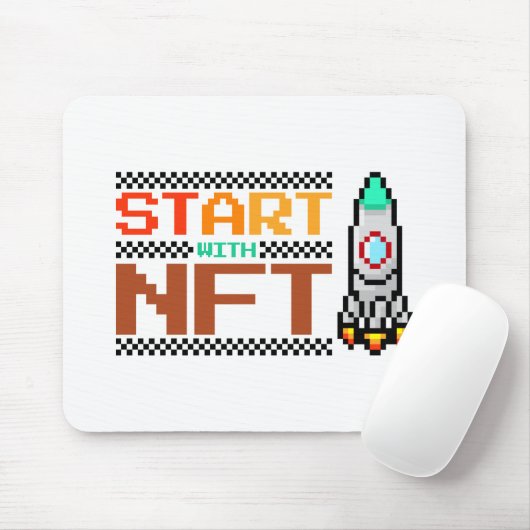 NFT Crypto art Bossica Muismat (Met muis)