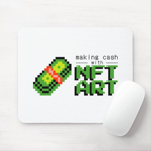 NFT Crypto art Bossica Muismat (Met muis)