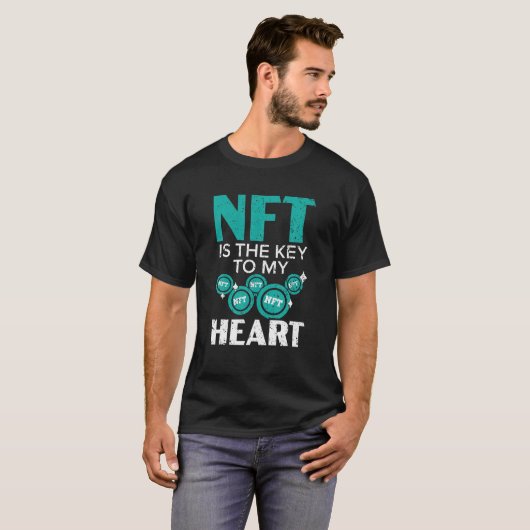 NFT is de sleutel tot mijn hart niet-fungibele sym T-shirt (Voorkant volledig)