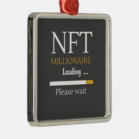 NFT Millionaire Loading crypto currency trading Metalen Ornament (Rechts)