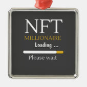 NFT Millionaire Loading crypto currency trading Metalen Ornament (Voorkant)