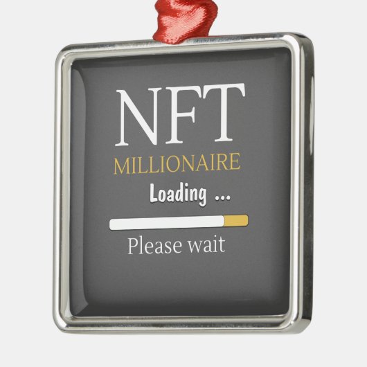 NFT Millionaire Loading crypto currency trading Metalen Ornament (Links)