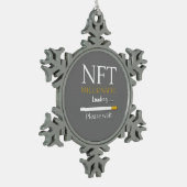 NFT Millionaire Loading crypto currency trading Tin Sneeuwvlok Ornament (Links)