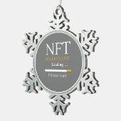 NFT Millionaire Loading crypto currency trading Tin Sneeuwvlok Ornament (Rechts)