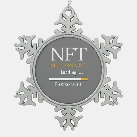 NFT Millionaire Loading crypto currency trading Tin Sneeuwvlok Ornament (Voorkant)