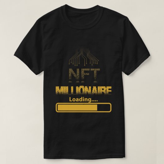 NFT Millionaire Loading Crypto Wealth & Blockchain T-shirt (Design voorkant)