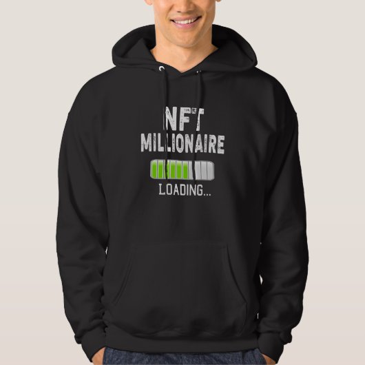 NFT Millionaire Loading Please Wait Bitcoin Crypto Hoodie (Voorkant)