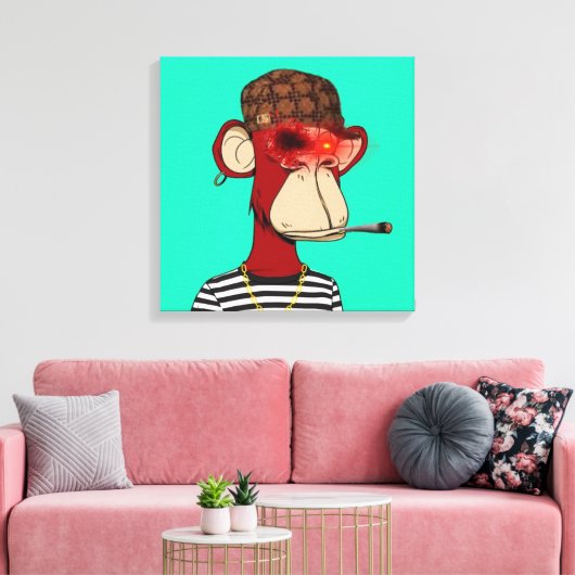 NFT-monkey Canvas Afdruk (Insitu (Woonkamer))