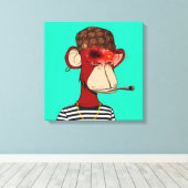 NFT-monkey Canvas Afdruk (Insitu (Houten vloer))