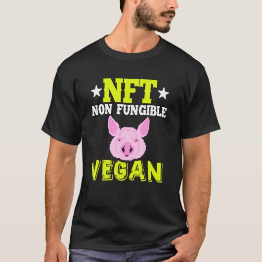 Nft niet fungibel Vegan Blockchain Token Crypto Nf T-shirt (Voorkant)