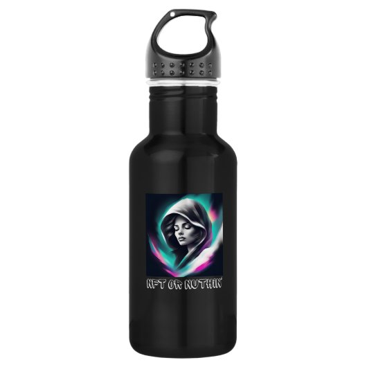 NFT of Nuthin’ Bold Crypto & Digital Art Design Waterfles (Voorkant)