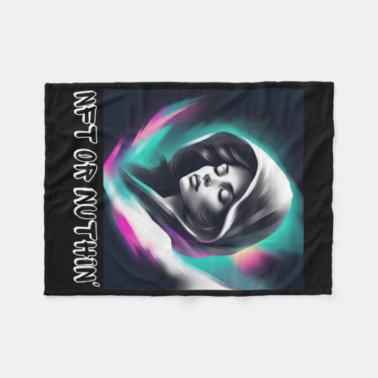 NFT or Nothin’ - Bold Web3 & Crypto Enthusiast Fleece Deken (Voorkant (Horizontaal))