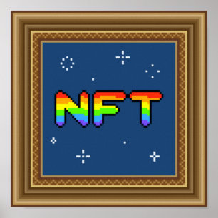 NFT Pixel art frame Poster