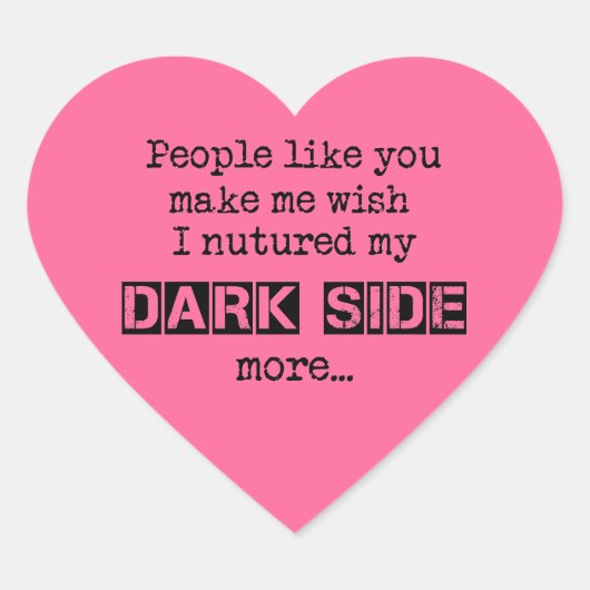 Nfuture My Dark Side Heart Stickers (Voorkant)