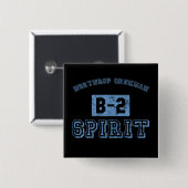 NG B-2-gedistilleerde drank - BLUE Vierkante Button 5,1 Cm (Voorkant /achterkant)