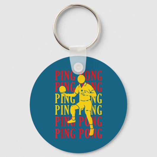 Ng Ng Table Tennis Player Fans Child Man Retro  Sleutelhanger (Voorkant)