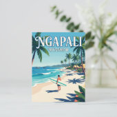 Ngapali Beach Myanmar Briefkaart (Staand voorkant)