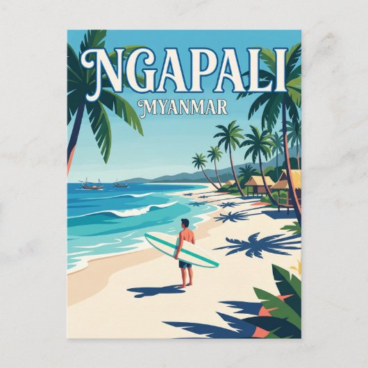 Ngapali Beach Myanmar Briefkaart (Voorkant)