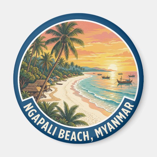 Ngapali Beach Myanmar Magneet (Voorkant)