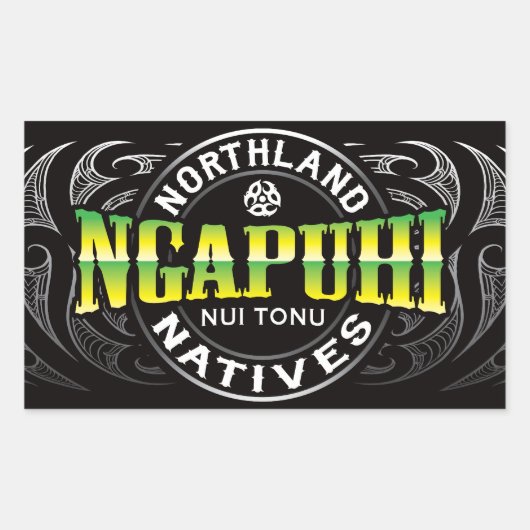 Ngapuhi Lifer Chrome Rechthoekige Sticker (Voorkant)