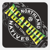 Ngapuhi Lifer Chrome Vierkante Sticker (Voorkant)