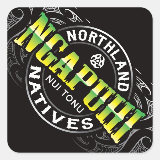 Ngapuhi Lifer Chrome Vierkante Sticker (Voorkant)