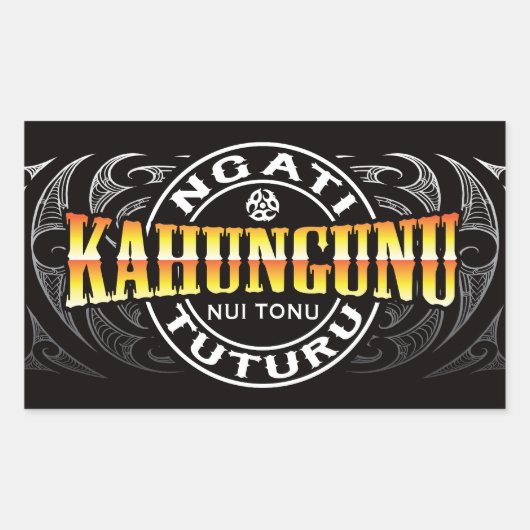 Ngati Kahungunu Lifer Moko Chrome Rechthoekige Sticker (Voorkant)