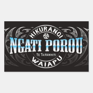 Ngati Porou Lifer Moko Chrome Rechthoekige Sticker