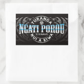 Ngati Porou Lifer Moko Chrome Rechthoekige Sticker (Tas)