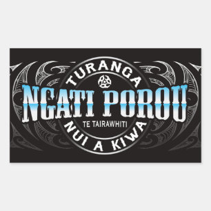 Ngati Porou Lifer Moko Chrome Rechthoekige Sticker