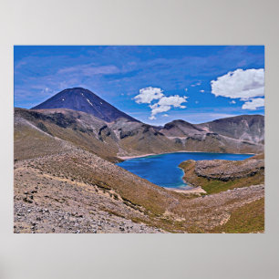 Ngauruhoe en Upper Tama Lake Poster
