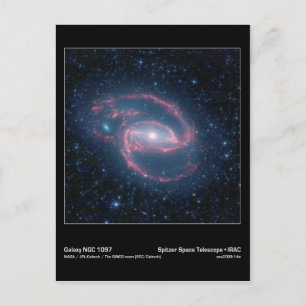NGC 1097 Coiled Galaxy of the Night Briefkaart