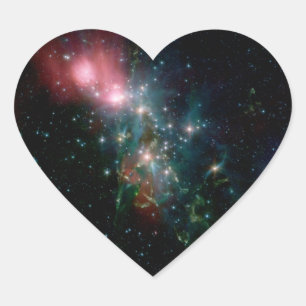 NGC 1333 Chaotische geboorte van sterren Hart Sticker