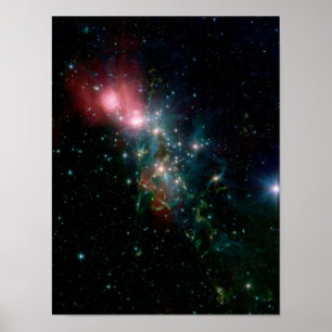 NGC 1333 Chaotische geboorte van sterren Poster