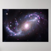 NGC 1672 | Spiraal Galaxy | Ruimtetelescopen Poster (Voorkant)