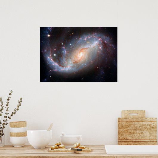NGC 1672 Spiral Galaxy Poster (Keuken)