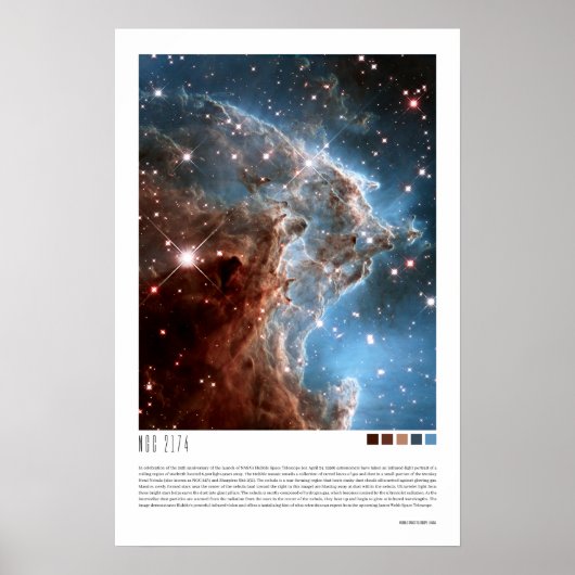 NGC 2174 (hoofdnevel) Poster (Voorkant)