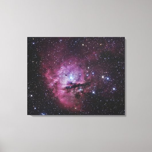 NGC 281, Emissienevel en open cluster in Cassi Canvas Afdruk (Voorkant)