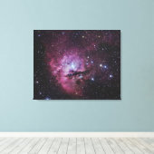 NGC 281, Emissienevel en open cluster in Cassi Canvas Afdruk (Insitu (Houten vloer))