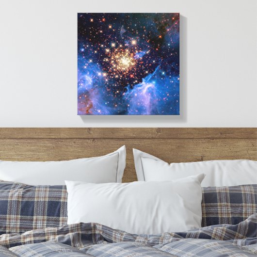 NGC 3603 Star Cluster — NASA Hubble Space Photo Canvas Afdruk (Insitu (Slaapkamer))