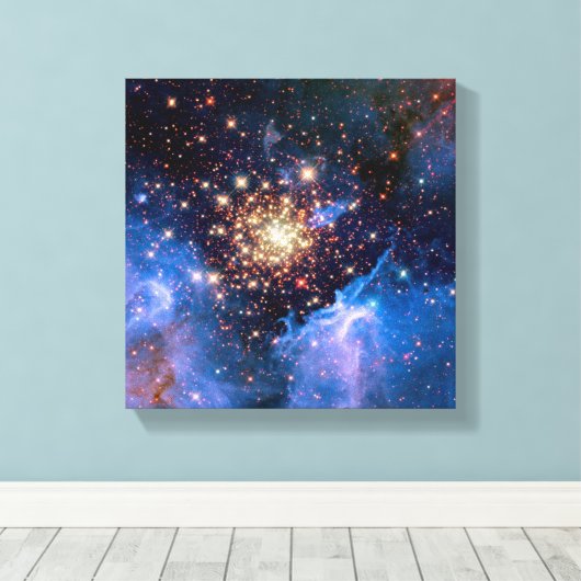 NGC 3603 Star Cluster — NASA Hubble Space Photo Canvas Afdruk (Insitu (Houten vloer))