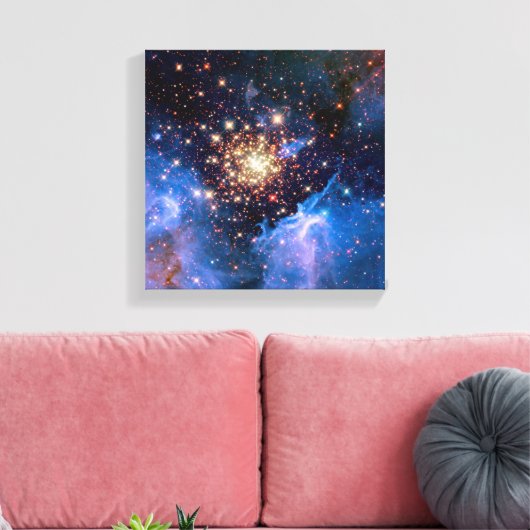 NGC 3603 Star Cluster — NASA Hubble Space Photo Canvas Afdruk (Insitu (Woonkamer))