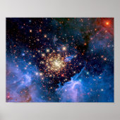 NGC 3603 Star Cluster — NASA Hubble Space Photo Poster (Voorkant)