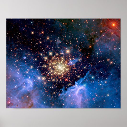 NGC 3603 Star Cluster — NASA Hubble Space Photo Poster (Voorkant)