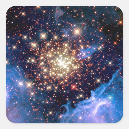 NGC 3603 Star Cluster — NASA Hubble Space Photo Vierkante Sticker (Voorkant)