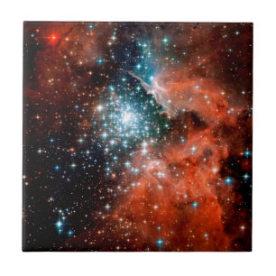 NGC 3603 Stervormingsgebied - Hubble-ruimtetelesco Tegeltje