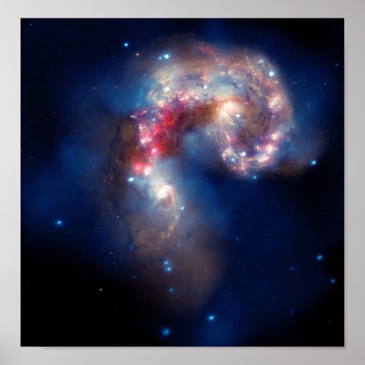 NGC 4038 Antennae Galaxies NASA Poster (Voorkant)