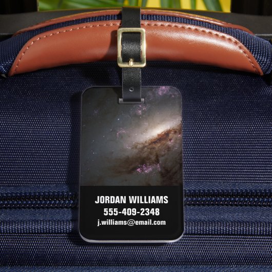 NGC 4258 Ondergaat intense stervorming. Bagagelabel (Voorkant Insitu 2)