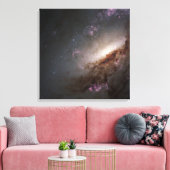 NGC 4258 Ondergaat intense stervorming. Canvas Afdruk (Insitu (Woonkamer))