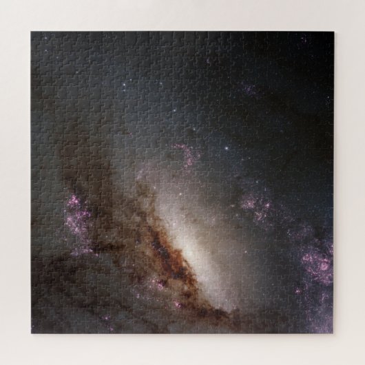 NGC 4258 Ondergaat intense stervorming. Legpuzzel (Horizontaal)